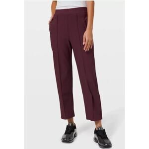 Lululemon Women's 10 Urban Strides Burgundy Pants Ribbed Lightweight Travel Easy